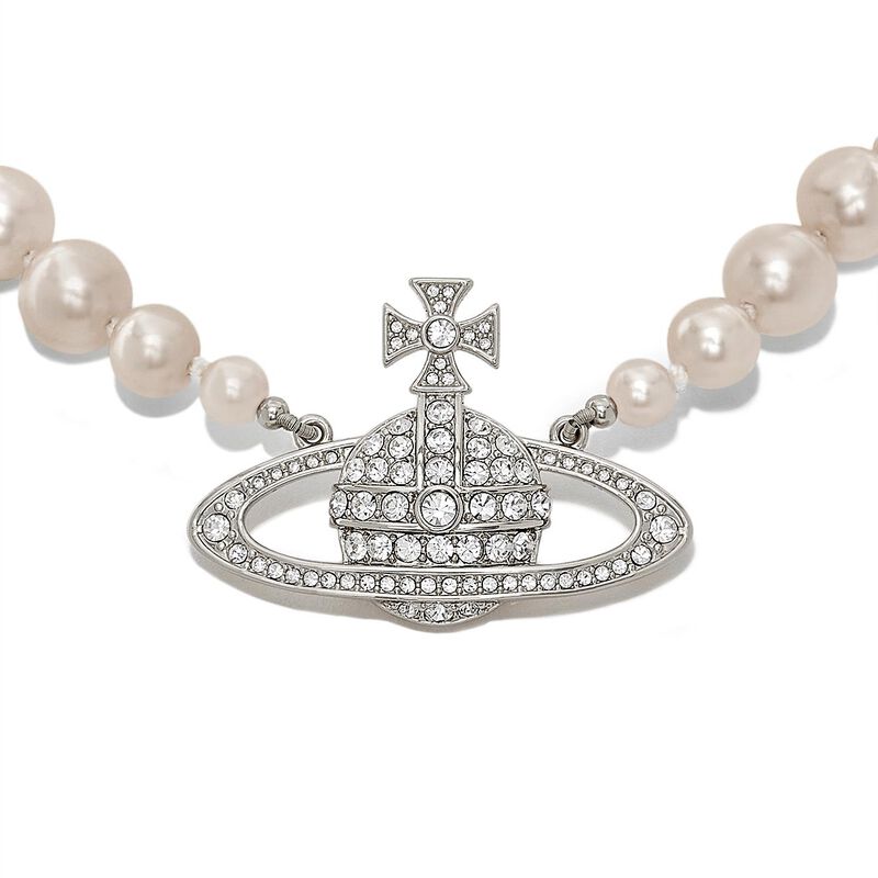 Vivienne Westwood One Row Pearl Bas Relief Choker image number 1